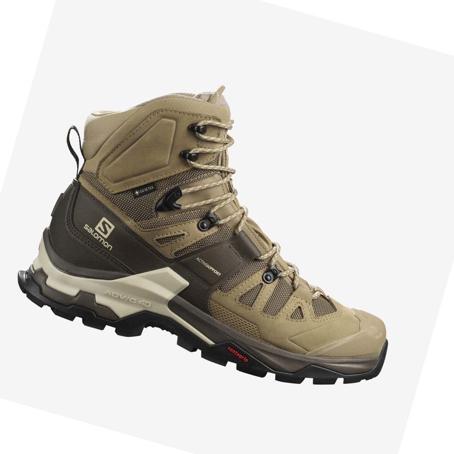 Tenis Senderismo Salomon QUEST 4 GORE-TEX Hombre Marrom | MX 3564MQZ